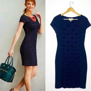 EUC Moulinette Soeurs Anthropologie Jocelyn Navy
Shift Dress Size XS